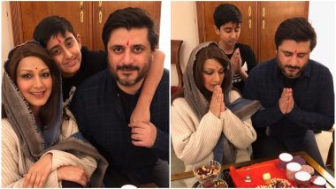 Sonali Bendre Celebrates Diwali With Husband Goldie Behl and Son Ranveer in New York Amidst Her Cancer Treatment – View Pics