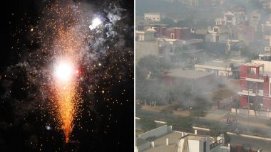 On Diwali, SC Time Limit on Bursting of Firecrackers Defied In Delhi, Punjab, Haryana, Maharashtra Among Other States; Air Quality Goes Worse