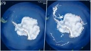 40 Years of Icebergs Breaking Off in Antarctica Captured in a 50-Second Clip (Watch Video)