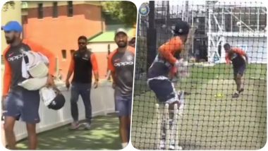 India vs Australia Test Series 2018: Virat Kohli & Co Sweat it Out in the Nets Ahead of the Practice Match (Watch Video)