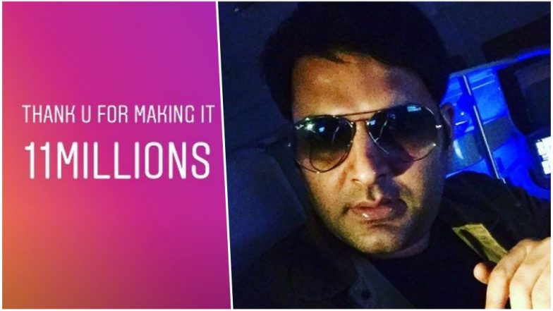 Kapil Sharma Surpasses the Likes of Divyanka Tripathi and Jennifer Winget; Amasses 11 Million Instagram Followers!