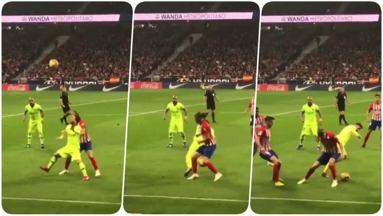 Lionel Messi’s Nutmeg on Filipe Luis During Barcelona vs Atletico ...