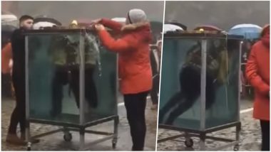 Magician’s Escape Stunt Goes Wrong! Artist Rescued After Losing Consciousness in Water Tank; Watch Video