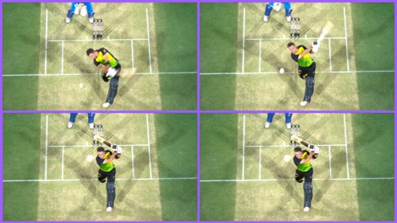 Spidercam 'Saves' Glenn Maxwell During IND vs AUS 1st T20I at the Gabba, Watch Video