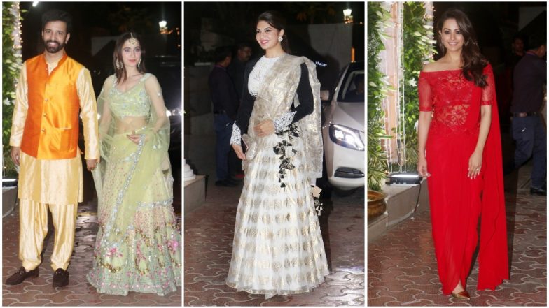 Shilpa Shetty’s Diwali 2018 Bash: Jacqueline Fernandez, Anita Hassanandani and Sanjeeda Shaikh’s Ethnic Outings Win Our Hearts