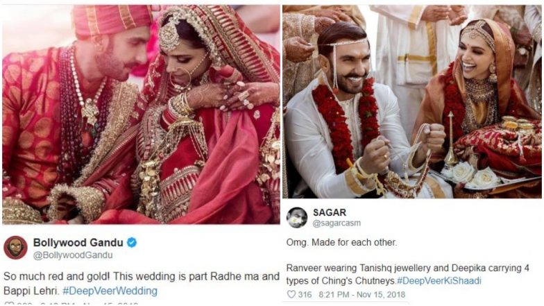 Ranveer Singh and Deepika Padukone Wedding Pictures Give Twitter New Ideas For Memes and Jokes - Check Tweets
