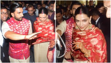 Ranveer Singh Has a Protective Arm Around Wife Deepika Padukone in These Airport Pictures