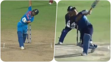 Rishabh Pant Pulls off an MS Dhoni During Third T20I Against West Indies (Watch Video)