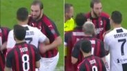 Cristiano Ronaldo Defends Gonzalo Higuain After Being Pushed by AC Milan Footballer During the Match Against Juventus (Watch Video)