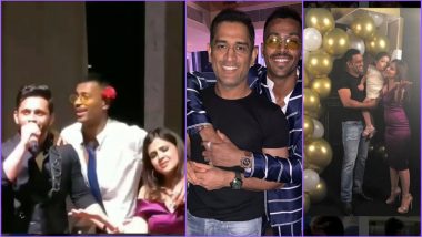 MS Dhoni, Hardik Pandya and Rahul Vaidya Steal the Show at Sakshi’s Birthday Party; See Videos & Pics
