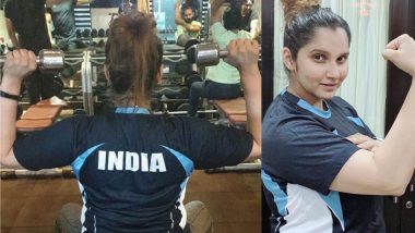 Sania Mirza Hits the Gym for the First Time Post-Pregnancy in India Jersey, See Pic