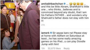 Shah Rukh Khan’s Little Munchkin AbRam Khan Thinks Amitabh Bachchan is his Grandfather - View Pic