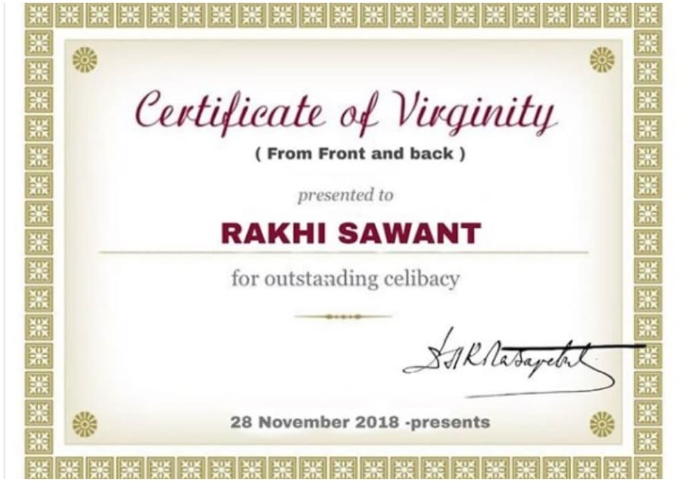 Certificate Of Virginity Template