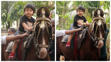 Taimur Ali Khan Has an Adventurous Sunday as He Goes Horse- Riding in the City! - See Pics