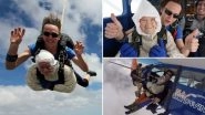 Oldest Skydiver in the World: Video of 102-Year-Old Adorable Grandmother Jumping in Australia Goes Viral