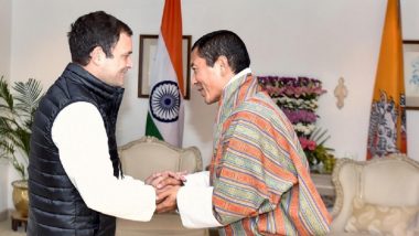 Rahul Gandhi Meets Bhutan Prime Minister Lotay Tshering to Discuss the Political Situation in the Region