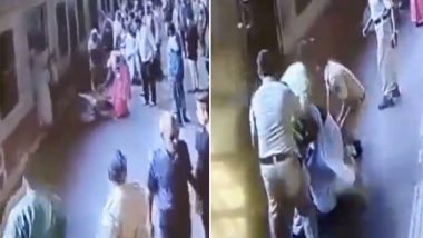 Mumbai Railway Police Saves Two Women Passengers From Being Crushed Under Train; Watch Video