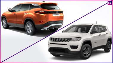 Tata Harrier Vs Jeep Compass: Premium SUVs Caught Alongside on Indian Road; View Pic