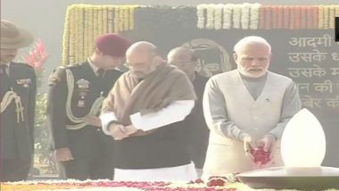 Atal Bihari Vajpayee Birth Anniversary: PM Narendra Modi, President Ram Nath Kovind, VP Venkaiah Naidu, Manmohan Singh Pay Tribute at Smriti Sthal in Delhi; View Pics