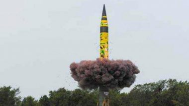 India Test-fires its Longest Range Nuclear Capable Ballistic Missile Agni-V from Odisha