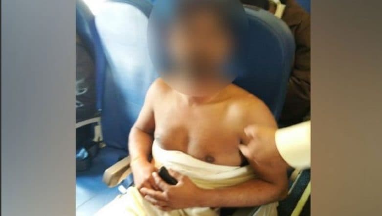 Air India Passenger Strips Mid-Air on Flight Returning From Dubai, Deboarded in Lucknow; Watch Video Air India Passenger Strips Mid-Air on Flight Returning From Dubai, Deboarded in Lucknow; Watch Video