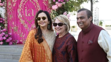 Isha Ambani - Anand Piramal Wedding Guests: Former US First Lady Hillary Clinton, Mega Stars, Leading Politicians Arrive in Udaipur