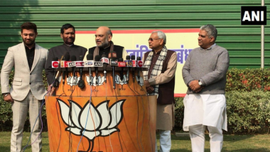 Lok Sabha Elections 2019: Amit Shah Announces Bihar Seat-Sharing Deal; BJP, JD(U) to Contest 17 Seats Each, 6 Seats for LJP