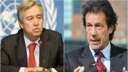 Pakistan PM Imran Khan Raised Kashmir Issue with UN Chief Antonio Guterres: UN Spokesman