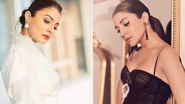 Anushka Sharma in White Gauri and Nainika Dress or Black Marchesa Gown for Zero Promotions, Which Outfit Did She Slay? View Pics