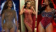 Diva Meets Devi: Beyonce Looks Ethereal in Abu Jani Sandeep Khosla and Shivan & Naresh Outfits at Isha Ambani-Anand Piramal&rsquo;s Wedding Sangeet (See Pics)