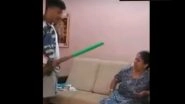 Bengaluru: Video Showing 17-Year-Old Boy Beating Mother With Broom is the Most Shameful Act You Will Witness on Internet