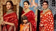 Deepika Padukone, Aishwarya Rai Bachchan & Anushka Sharma: Who Nailed the Red Sabyasachi Saree Look Better? See Pics & VOTE
