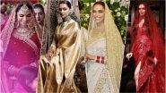 Deepika Padukone's Complete Wedding Lookbook: From Sabyasachi, Abu Jani Sandeep Khosla to Zuhair Murad, the Actress Rocked These 12 Outfits (See Pics)