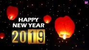 New Year 2019 Images & HD Wallpapers for Free Download Online: Wish Happy New Year 2019 With Beautiful GIF Greetings & WhatsApp Sticker Messages