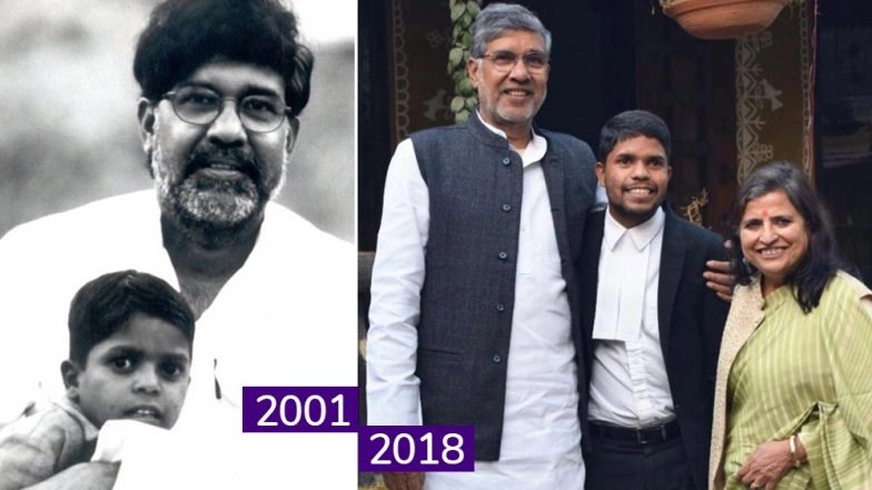 Kailash Satyarthi Shares Photo With 'Rescued' Son Amar Lal Who Is Now a Lawyer Fighting Case for a Rape Survivor!