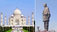 Flying Over Taj Mahal or Statue of Unity? Domestic Flights in India Will Now Make Announcements While Flying on Important Landmarks