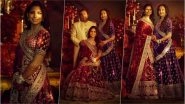 Isha Ambani With Parents Mukesh and Nita in Sabyasachi Outfits for the Reliance Family Reception in Mumbai! See Pics