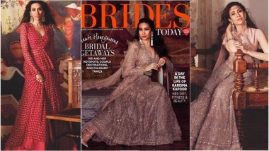 Karisma Kapoor Stuns in Riddhi Mehra Outfits on Cover of Brides Today December-January 2019 Issue – See Pics