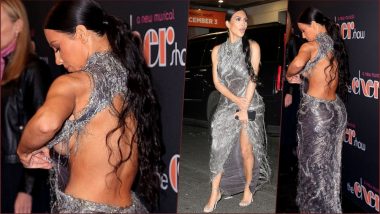Kim Kardashian Flashes Sideboob After Suffering a Major Wardrobe Malfunction in Vintage Versace Silver Dress (See Pics)