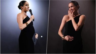 Meghan Markle Flaunts Her Royal Baby Bump in Black Givenchy Gown With a Surprise Appearance at the 2018 British Fashion Awards, See Pics