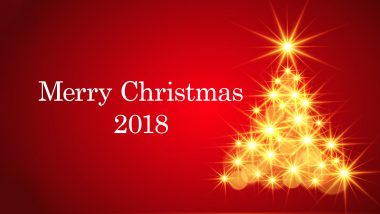 Merry Christmas Images & Happy Holidays HD Wallpapers for Free Download Online: Christmas 2018 Wishes With Beautiful GIF Greetings & WhatsApp Sticker Messages