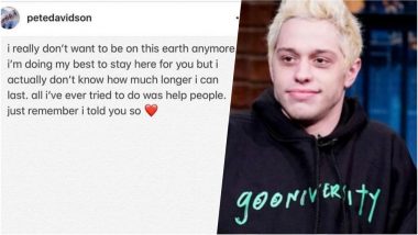 Pete Davidson's Suicidal Message 'I Don't Want to Be on This Earth Anymore' Alarmed New York Police Department