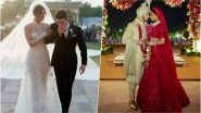 Priyanka Chopra in Ralph Lauren Bridal Gown or in Sabyasachi Traditional Red Lehenga &ndash; Which Bridal Look Do You Love from Her Wedding &ndash; See Pics