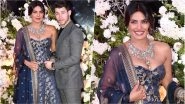 Priyanka Chopra Wears a Massive Sparkling Diamond Necklace by Sabyasachi at Her Second Reception in Mumbai, See Pics