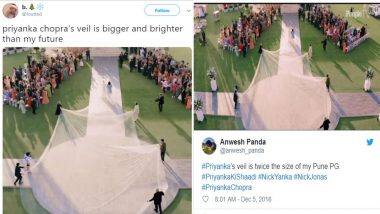 Priyanka Chopra-Nick Jonas Wedding: PC’s 75-Ft Long Veil Inspires Hilarious Memes on Twitter