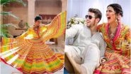 Priyanka Chopra is a Vision in&nbsp;Abu Jani Sandeep Khosla's Colourful Ensemble for Her Mehndi Ceremony in Udaipur &ndash; See Pics
