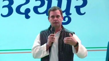 Rahul Gandhi Addresses Business Leaders in Udaipur, Says Public Sector Institutions Essential to Run Government, Slams PM Narendra Modi For Destroying Them