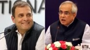 NITI Aayog Vice Chairman Rajiv Kumar Hits Back at Rahul Gandhi on Farm Loan Waiver, Says No Govt Ever Worked Like BJP