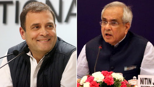 NITI Aayog Vice Chairman Rajiv Kumar Hits Back at Rahul Gandhi on Farm Loan Waiver, Says No Govt Ever Worked Like BJP
