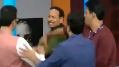 BJP's Gaurav Bhatia, SP's Anurag Bhadoria Turn Live News Debate to Bigg Boss House! Watch Video of Panelists Caught Fist Fighting